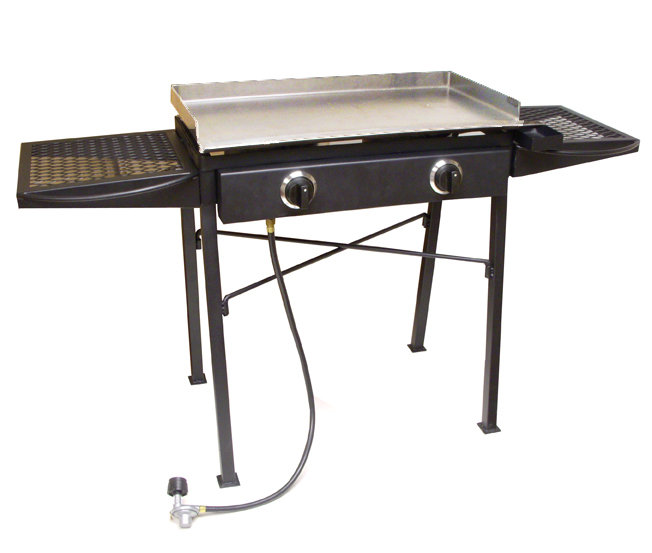 King Kooker Portable Flat Top Propane Grill with Double Burner Stove